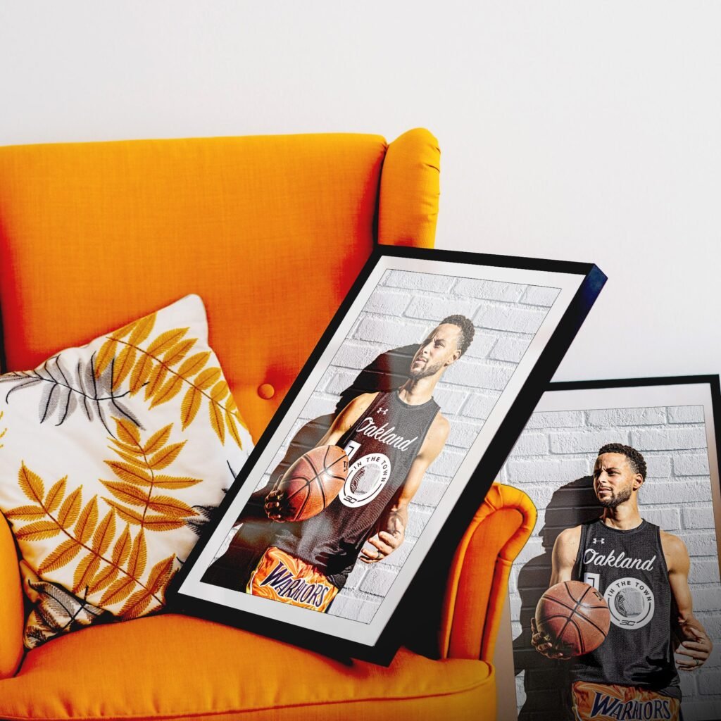 Steph Curry poster, Golden State Warriors NBA canvas wall art, Basketball poster print, iconic sports poster - Image 3