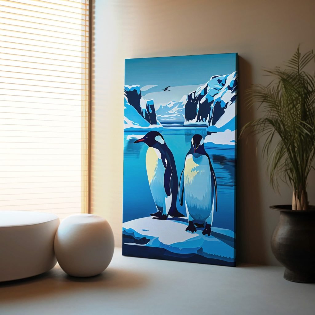 Cute Antarctica Penguins Canvas Wall Art print - Great Gift Idea f Penguin and Travel Lovers - Image 7