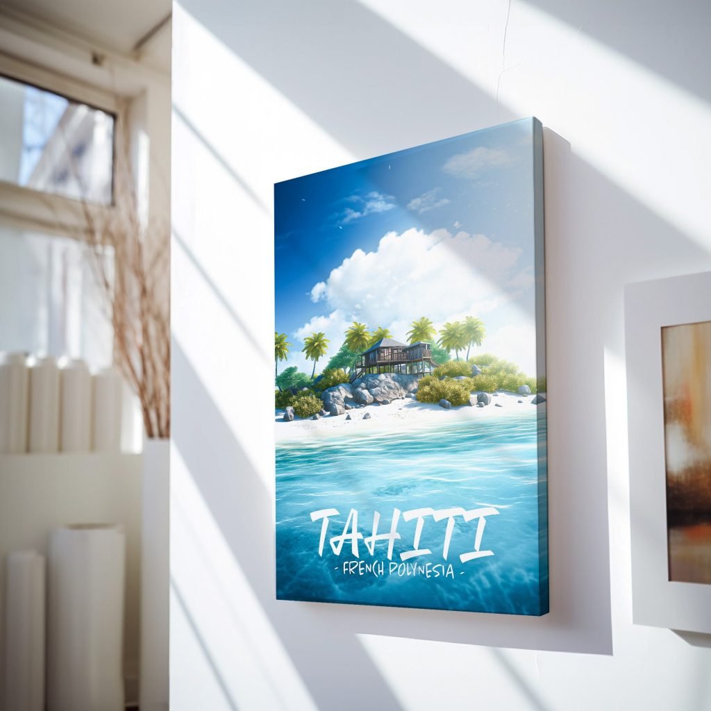 Tahiti Beach Canvas Wall Art print  - French Polynesia Island Home Decor artwork - Ideal Living Room Decor - Image 6
