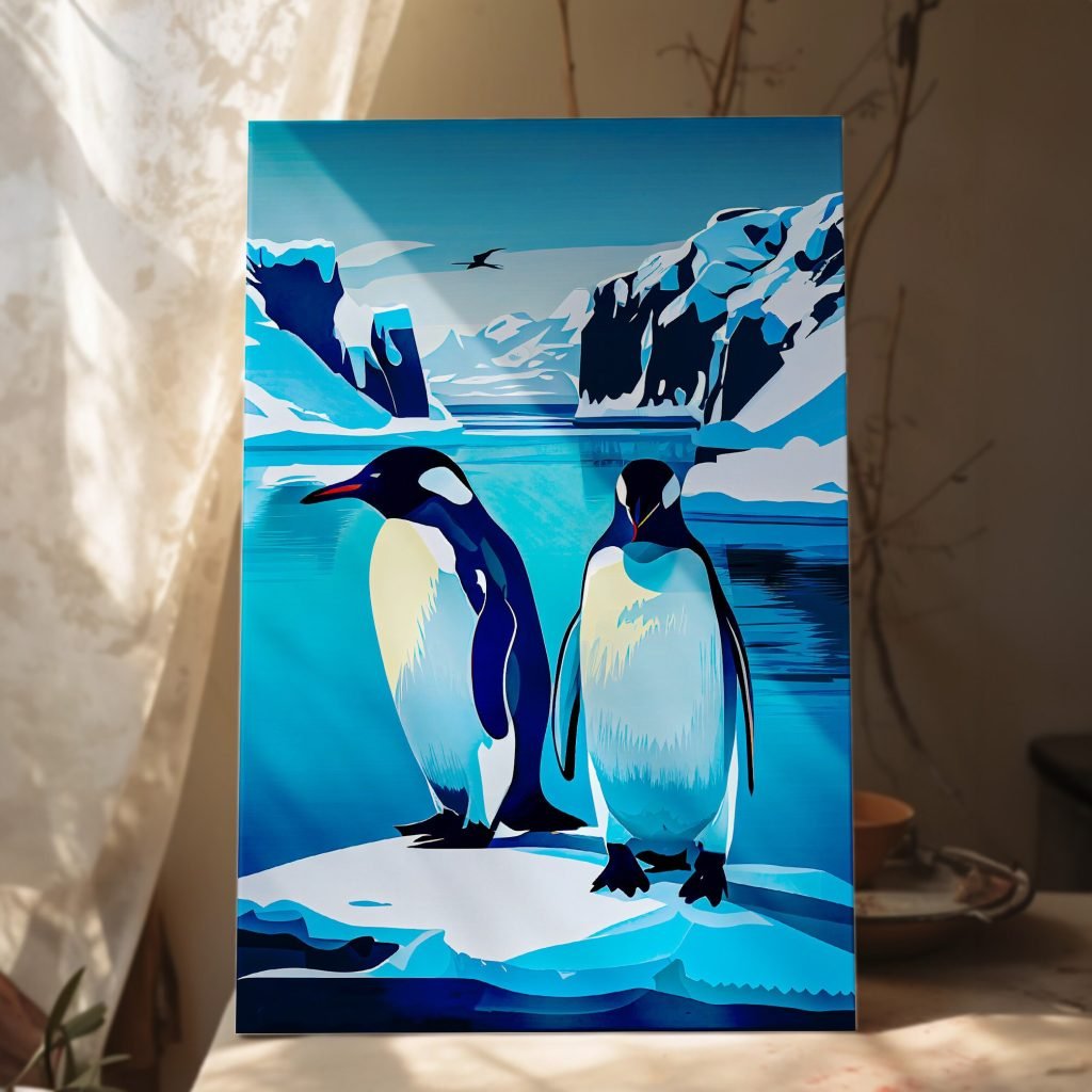Cute Antarctica Penguins Canvas Wall Art print - Great Gift Idea f Penguin and Travel Lovers - Image 8