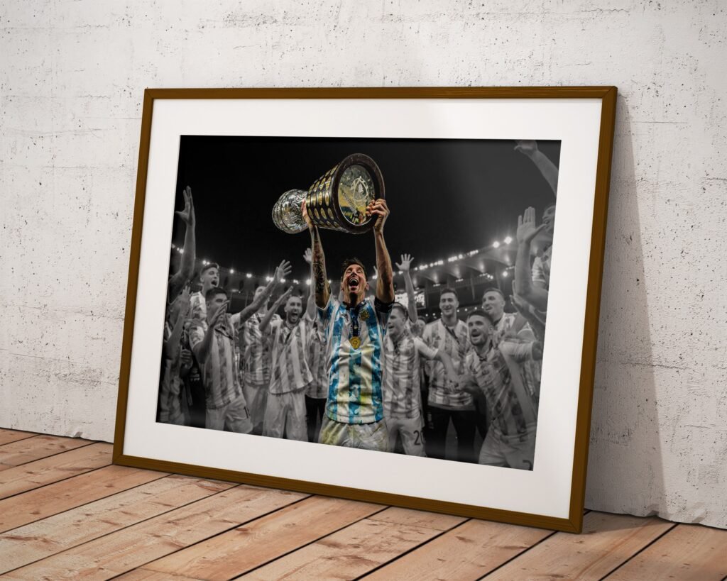 Lionel Messi poster, Argentina 2022 Football World Cup champion Canvas Wall Art print, Soccer Sports poster - Image 5