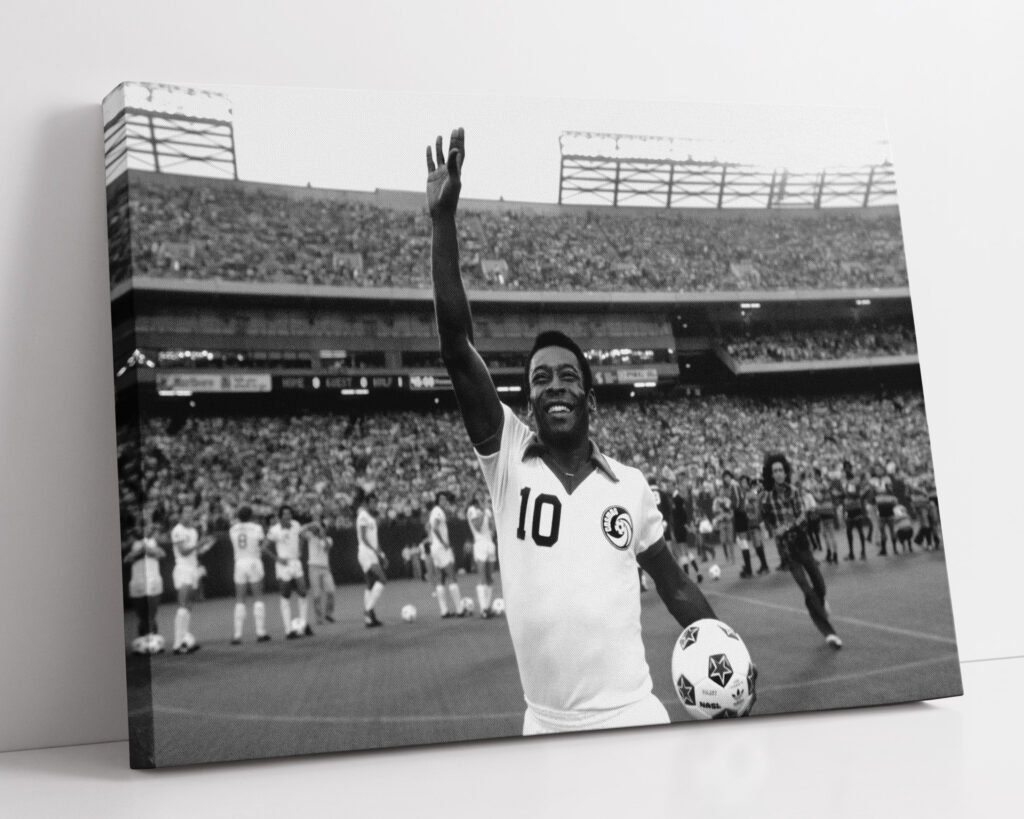 Pele poster, Brazil Football star World Cup celebration Canvas Wall art print, Soccer Sports poster - Image 4