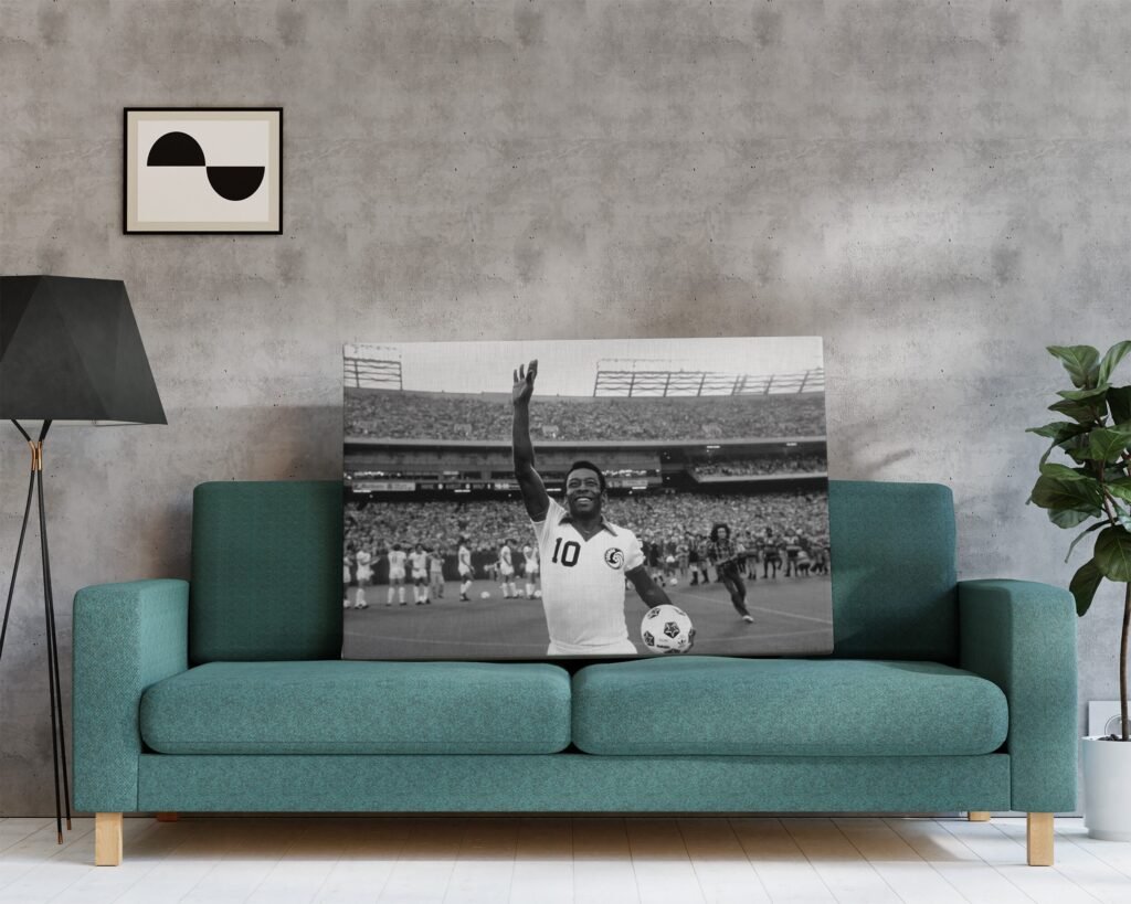 Pele poster, Brazil Football star World Cup celebration Canvas Wall art print, Soccer Sports poster - Image 7