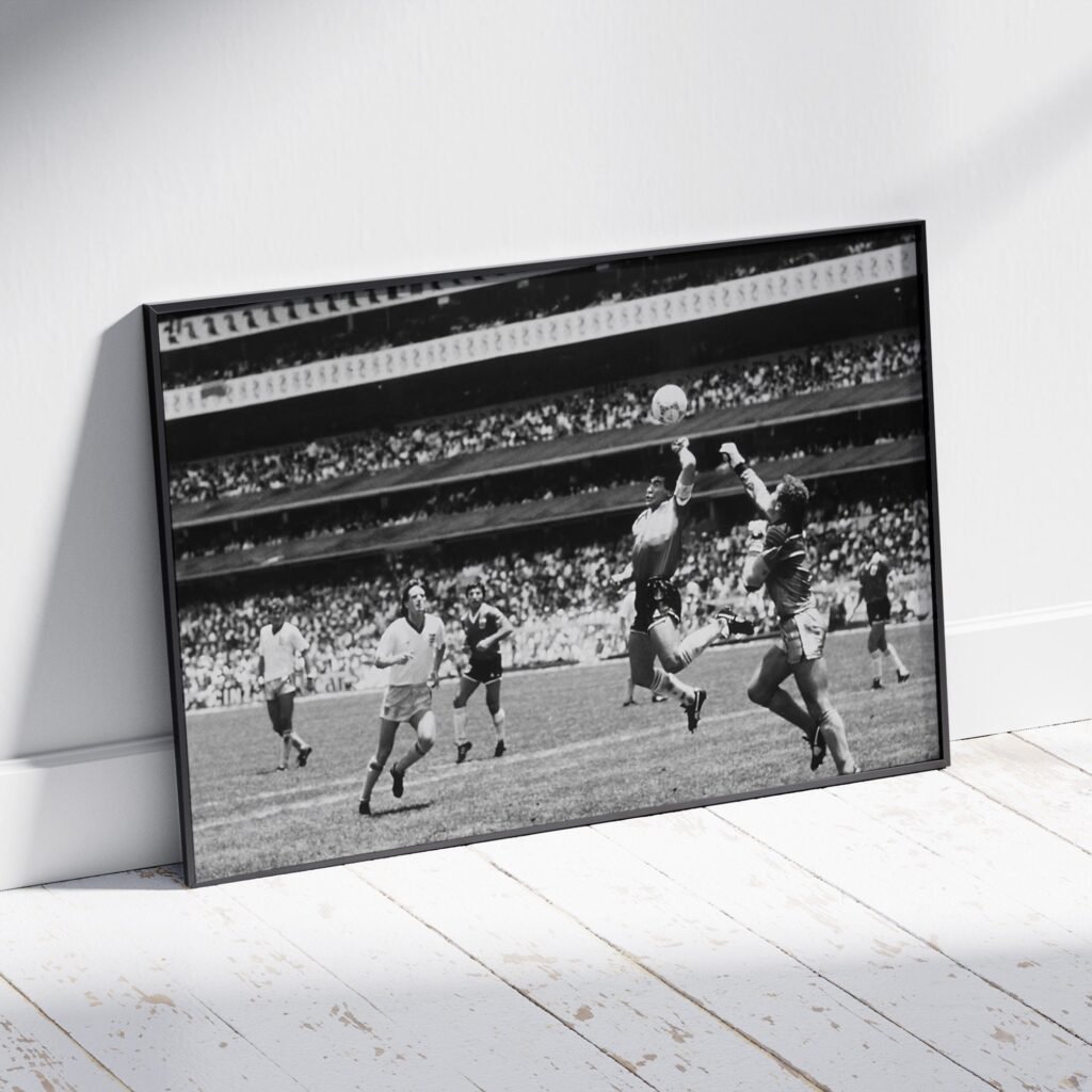 Diego Maradona god's hand poster print, Argentina Football star World Cup Canvas Wall art print, Soccer Sports poster - Image 6