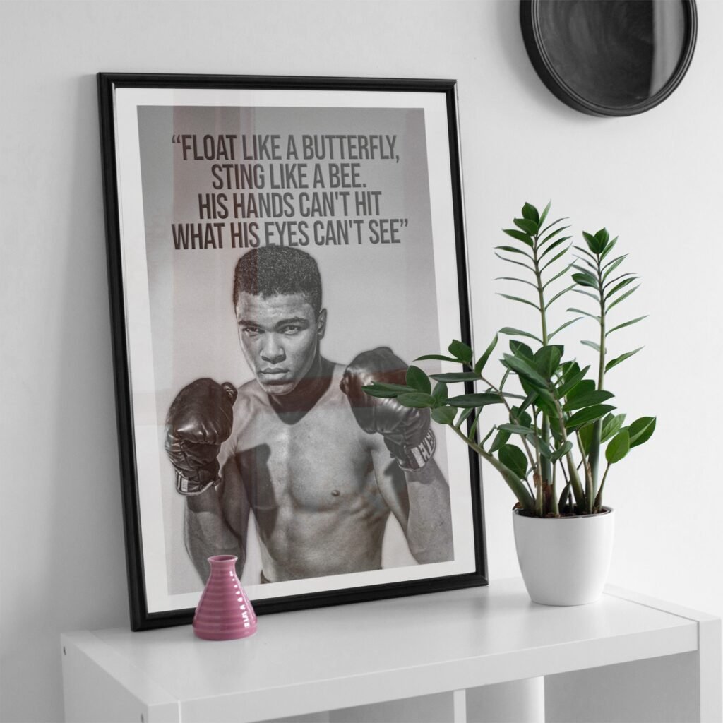 Muhammad Ali Qoute poster print, boxing legends Canvas wall art, Sports poster - Image 6