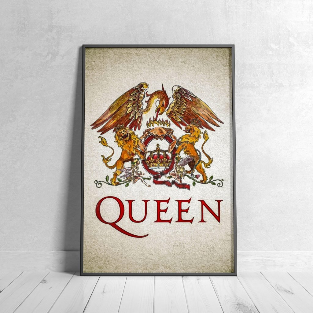 Queen Logo poster, Freddie Mercury poster, Queen Band Music Canvas wall art print, Bohemian Rhapsody - Image 5