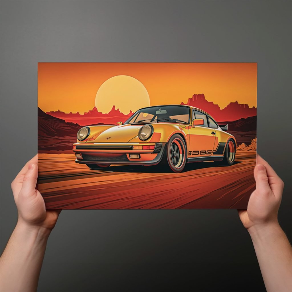 Porsche 911 Canvas Wall Art print  - Racing Car Artwork for Living Room, Man Cave or Boys Room - Image 6