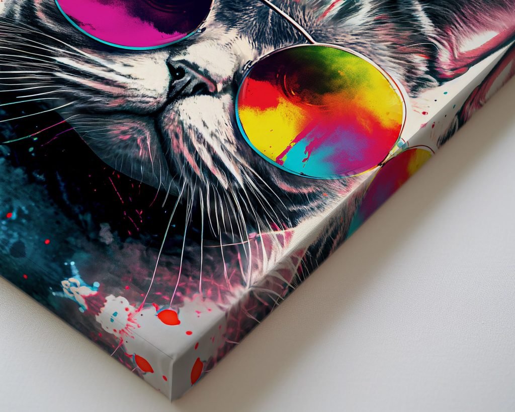 Swag Cat Canvas Wall Art print  - Funny Artwork for Cat Lovers, Amazing Wall artwork gift idea - Image 5