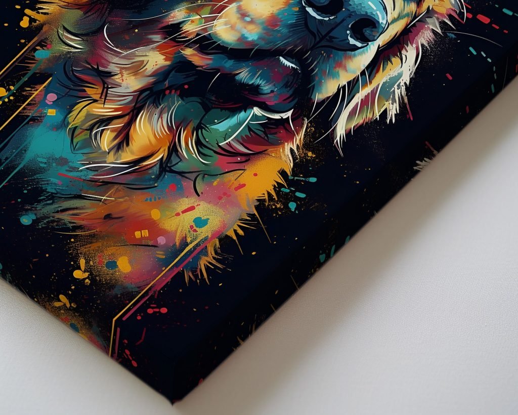 Painting of Golden Retriever Canvas Wall Art print, Dogs Canvas for Nursery or Living Room, Boys or Girls kids room - Image 3