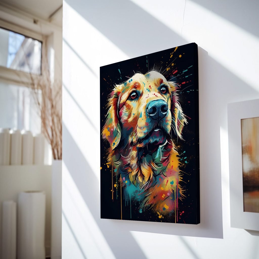 Painting of Golden Retriever Canvas Wall Art print, Dogs Canvas for Nursery or Living Room, Boys or Girls kids room - Image 7