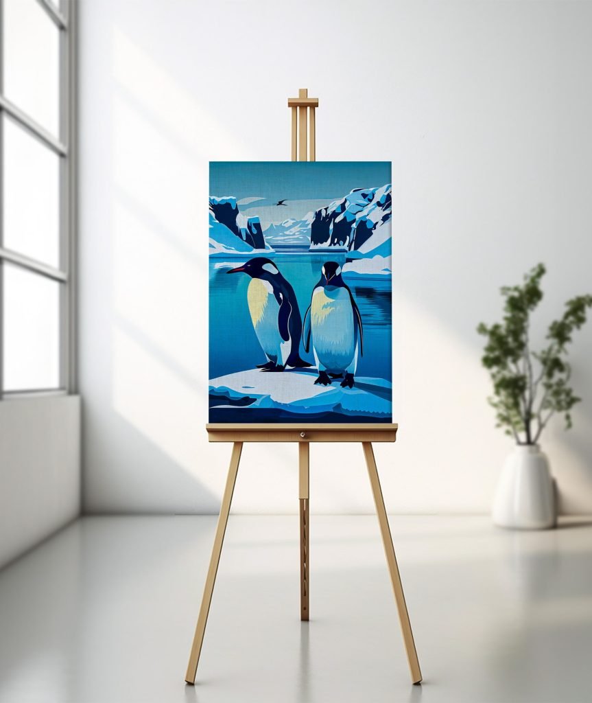 Cute Antarctica Penguins Canvas Wall Art print - Great Gift Idea f Penguin and Travel Lovers - Image 4