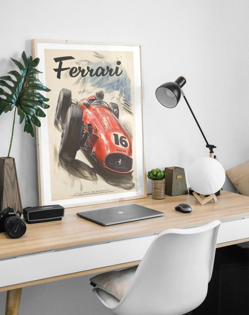 Vintage Ferrari F1 Canvas Wall Art - Retro Formula 1 Poster - Scuderia Ferrari F1 Print - Premium Racing Decor - Image 3