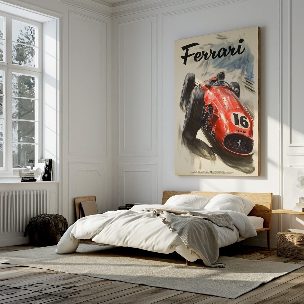 Vintage Ferrari F1 Canvas Wall Art - Retro Formula 1 Poster - Scuderia Ferrari F1 Print - Premium Racing Decor - Image 6