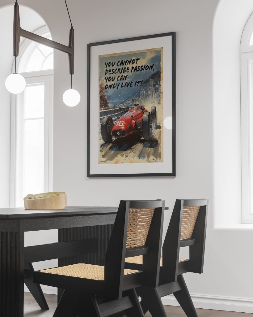 Retro Enzo Ferrari F1 Poster, Vintage Formula 1 Ferrari Canvas Wall art print, Formula 1 Canvas Wall Art - Image 8