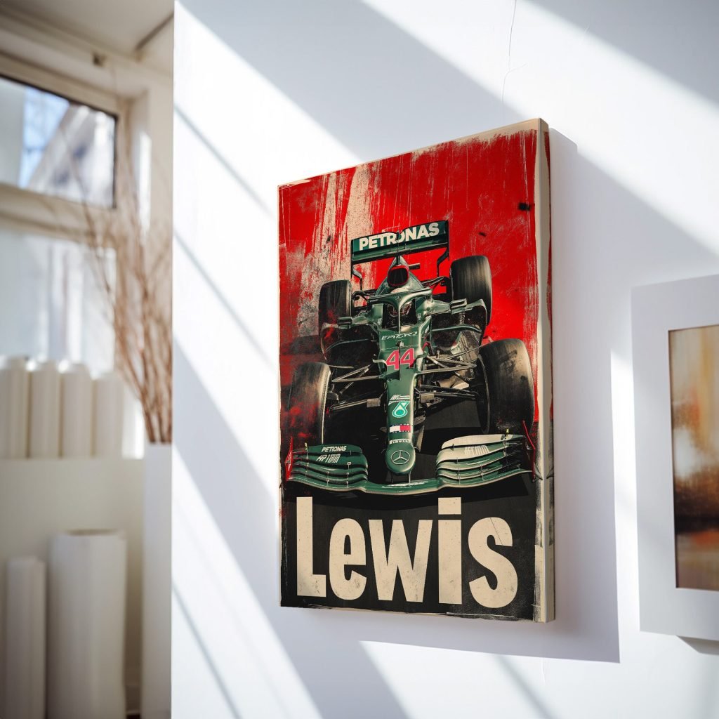 Lewis Hamilton Poster print, Mercedes Formula 1 canvas wall art, F1 world champion Wall Art, Sports poster - Image 5