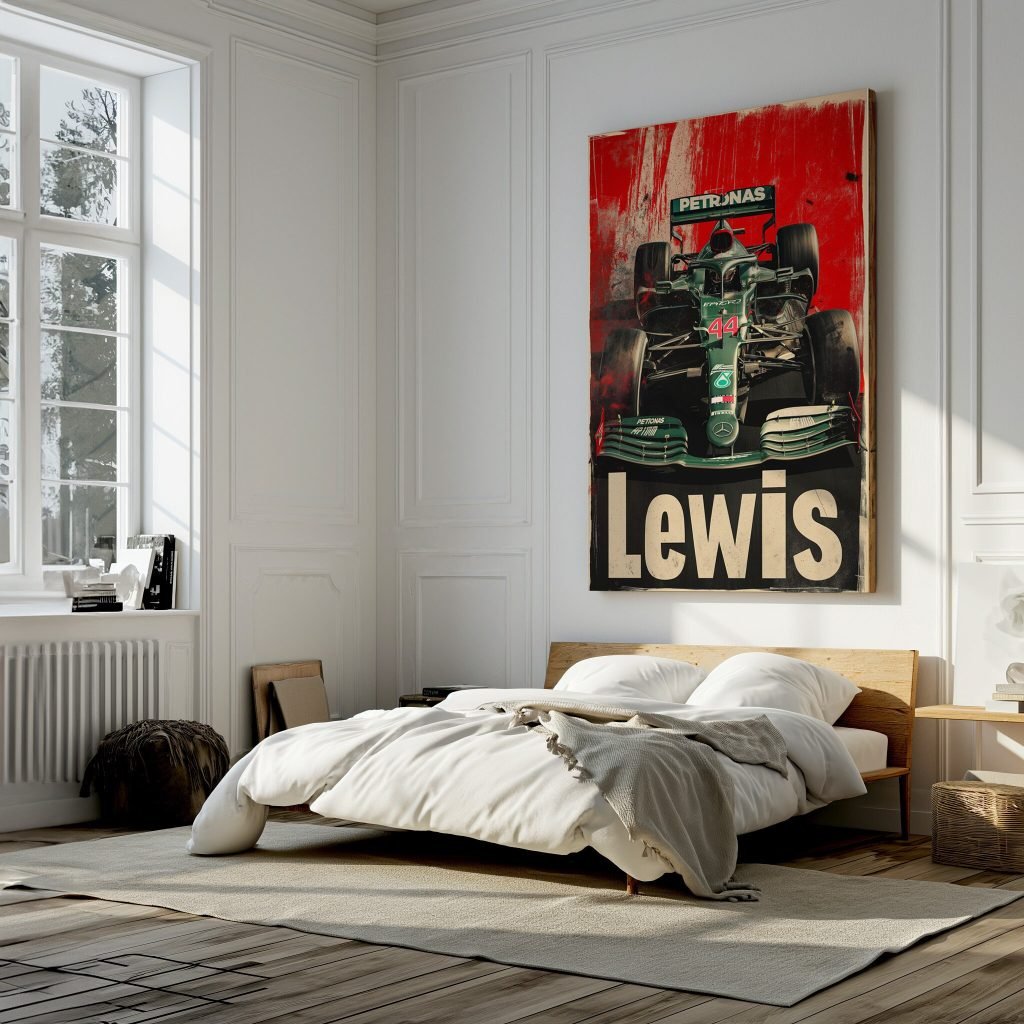 Lewis Hamilton Poster print, Mercedes Formula 1 canvas wall art, F1 world champion Wall Art, Sports poster - Image 6