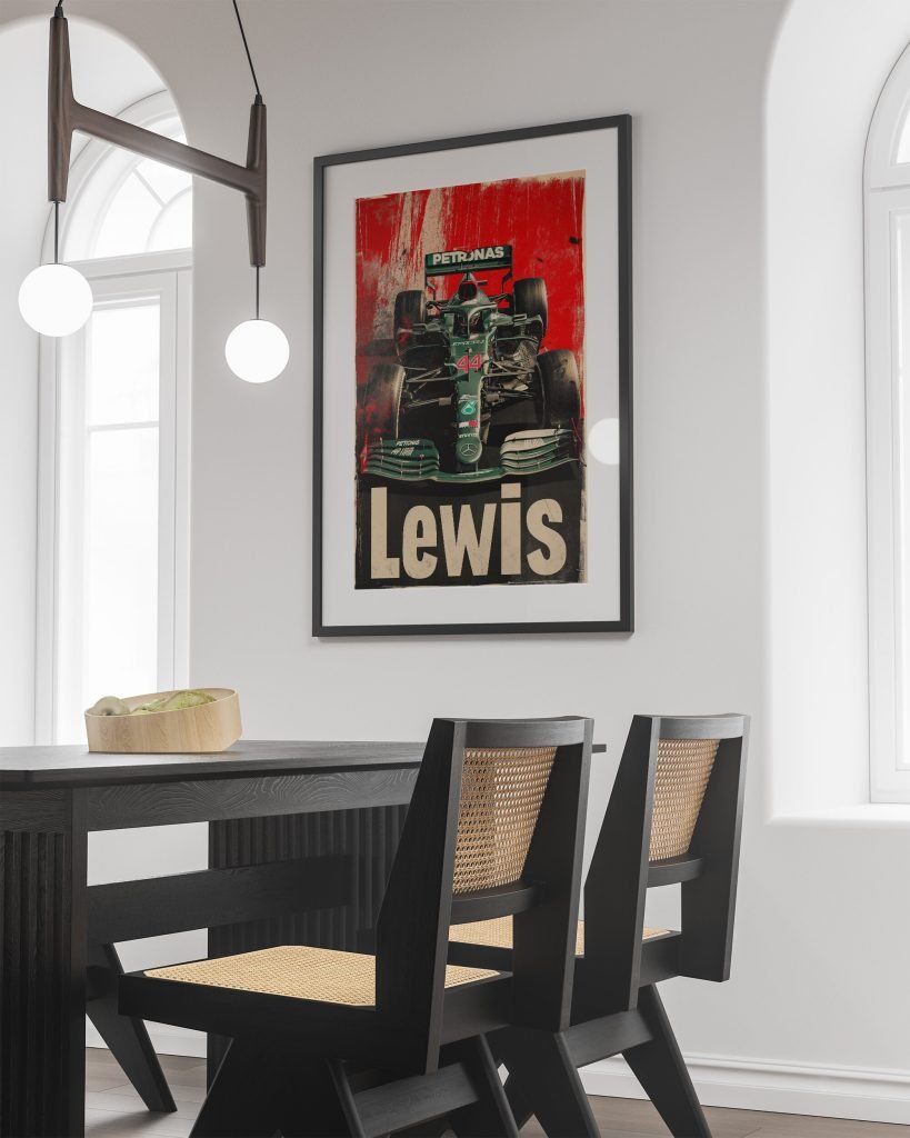 Lewis Hamilton Poster print, Mercedes Formula 1 canvas wall art, F1 world champion Wall Art, Sports poster - Image 7