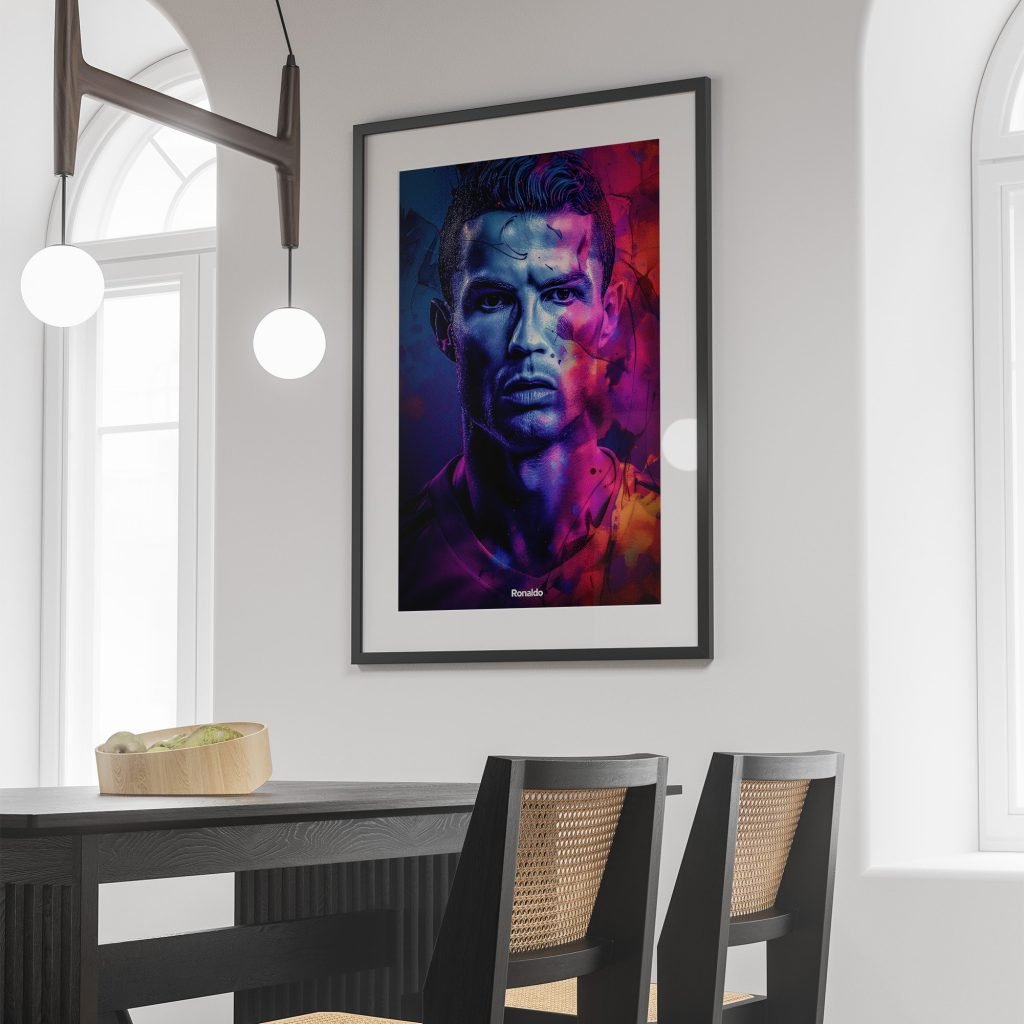 Cristiano Ronaldo Football Poster: Portugal & Club Legend, Manchester United, Real Madrid Star Canvas Wall Art Print for Soccer Fans - Image 7
