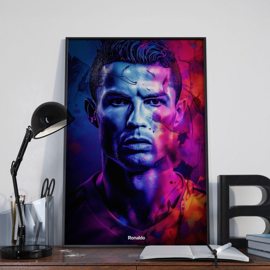 Cristiano Ronaldo Football Poster: Portugal & Club Legend, Manchester United, Real Madrid Star Canvas Wall Art Print for Soccer Fans - Image 8