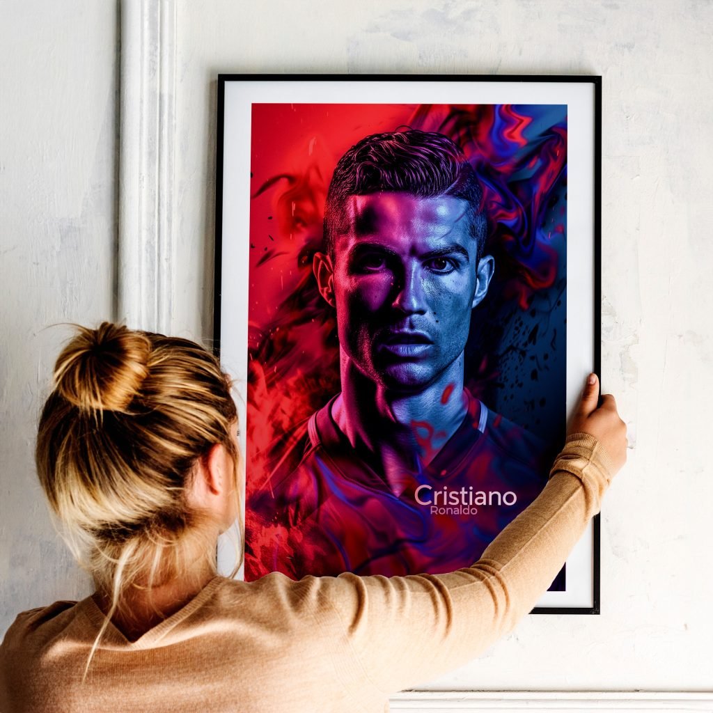 Cristiano Ronaldo Football Poster: Portugal Legend, Manchester United, Real Madrid Star Canvas Wall Art Print for Soccer Fans - Image 6
