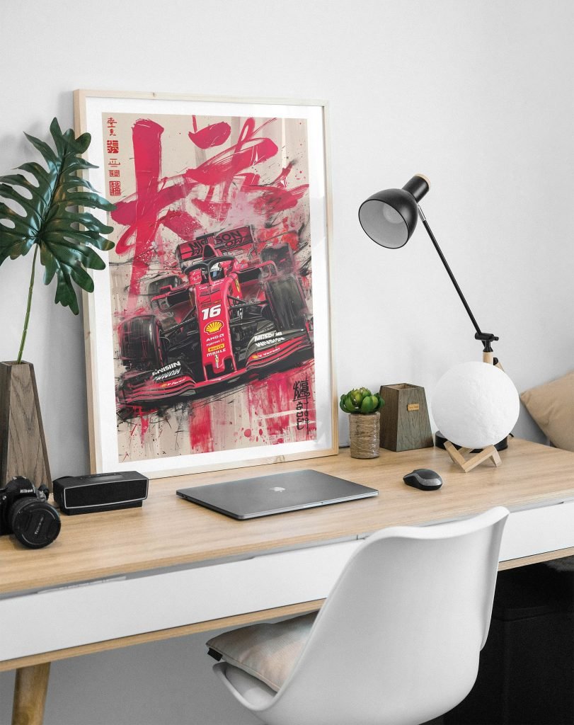 Charles Leclerc Ferrari F1 Canvas Wall Art - Formula 1 Poster - Scuderia Ferrari F1 Print - Premium Racing Decor - Image 3