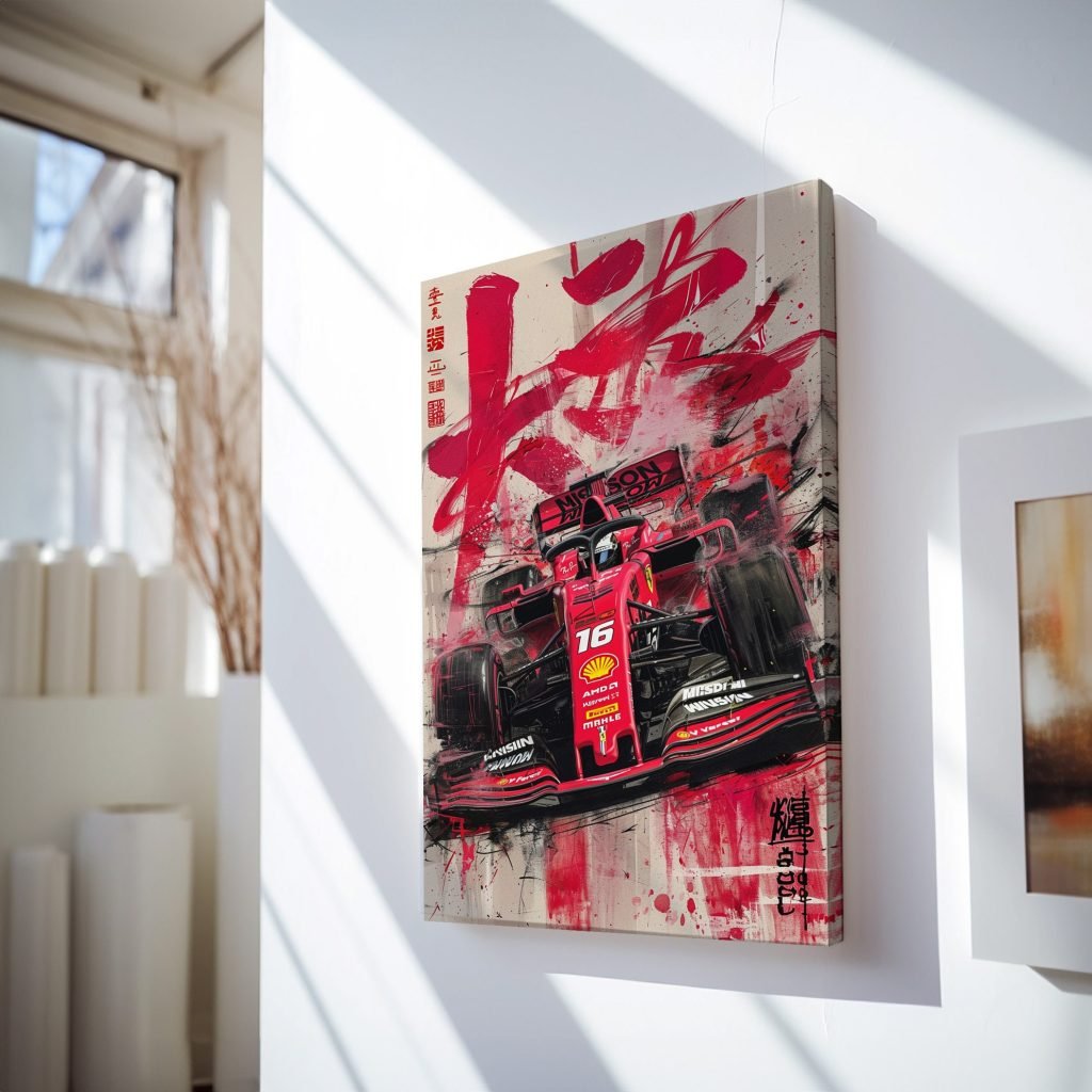 Charles Leclerc Ferrari F1 Canvas Wall Art - Formula 1 Poster - Scuderia Ferrari F1 Print - Premium Racing Decor - Image 5