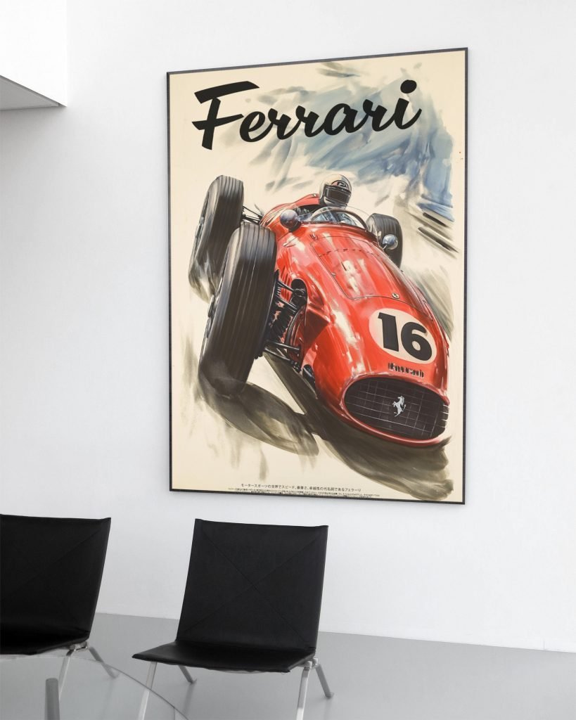 Vintage Ferrari F1 Canvas Wall Art - Retro Formula 1 Poster - Scuderia Ferrari F1 Print - Premium Racing Decor - Image 7