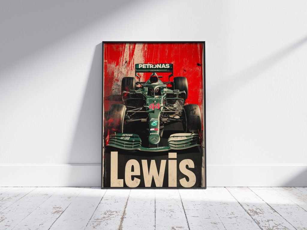 Lewis Hamilton Poster print, Mercedes Formula 1 canvas wall art, F1 world champion Wall Art, Sports poster - Image 8