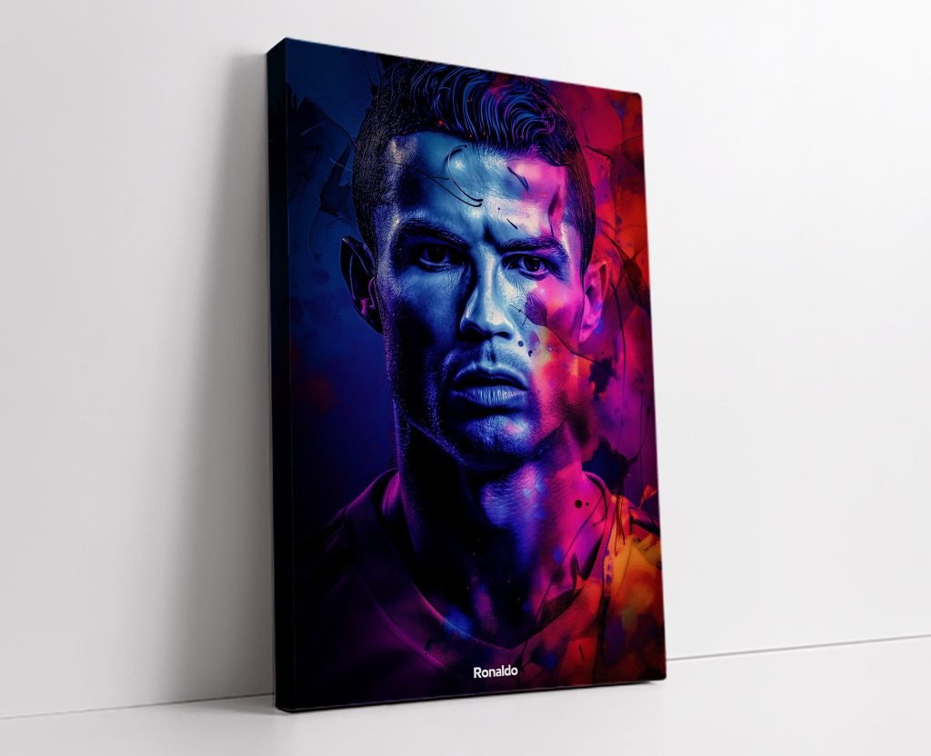 Cristiano Ronaldo Football Poster: Portugal & Club Legend, Manchester United, Real Madrid Star Canvas Wall Art Print for Soccer Fans - Image 5