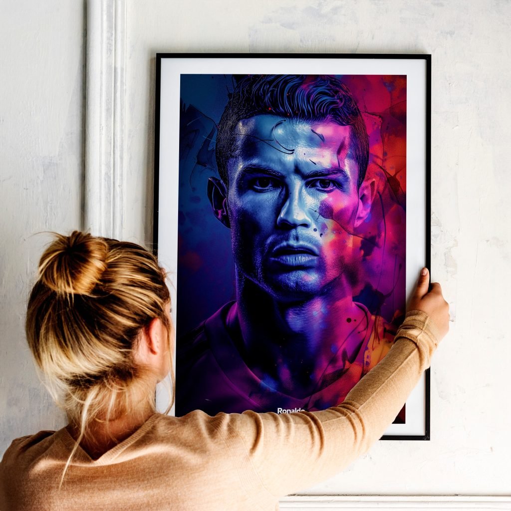 Cristiano Ronaldo Football Poster: Portugal & Club Legend, Manchester United, Real Madrid Star Canvas Wall Art Print for Soccer Fans - Image 6