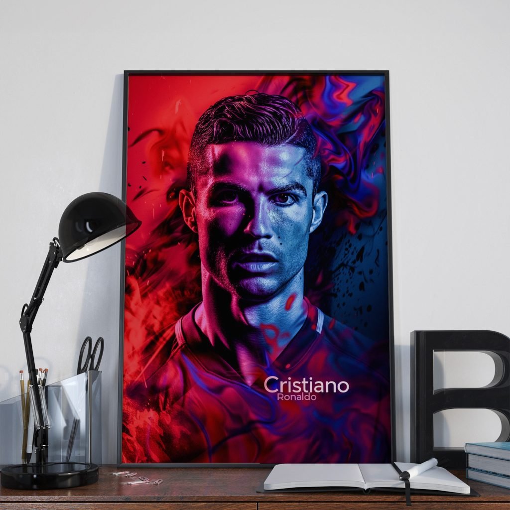 Cristiano Ronaldo Football Poster: Portugal Legend, Manchester United, Real Madrid Star Canvas Wall Art Print for Soccer Fans - Image 8