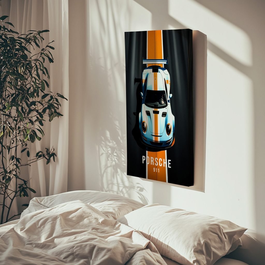 Porsche 911 Canvas Wall Art print , Racing Car Artwork Decor for Living Room, Man Cave or Boys Room - Image 8