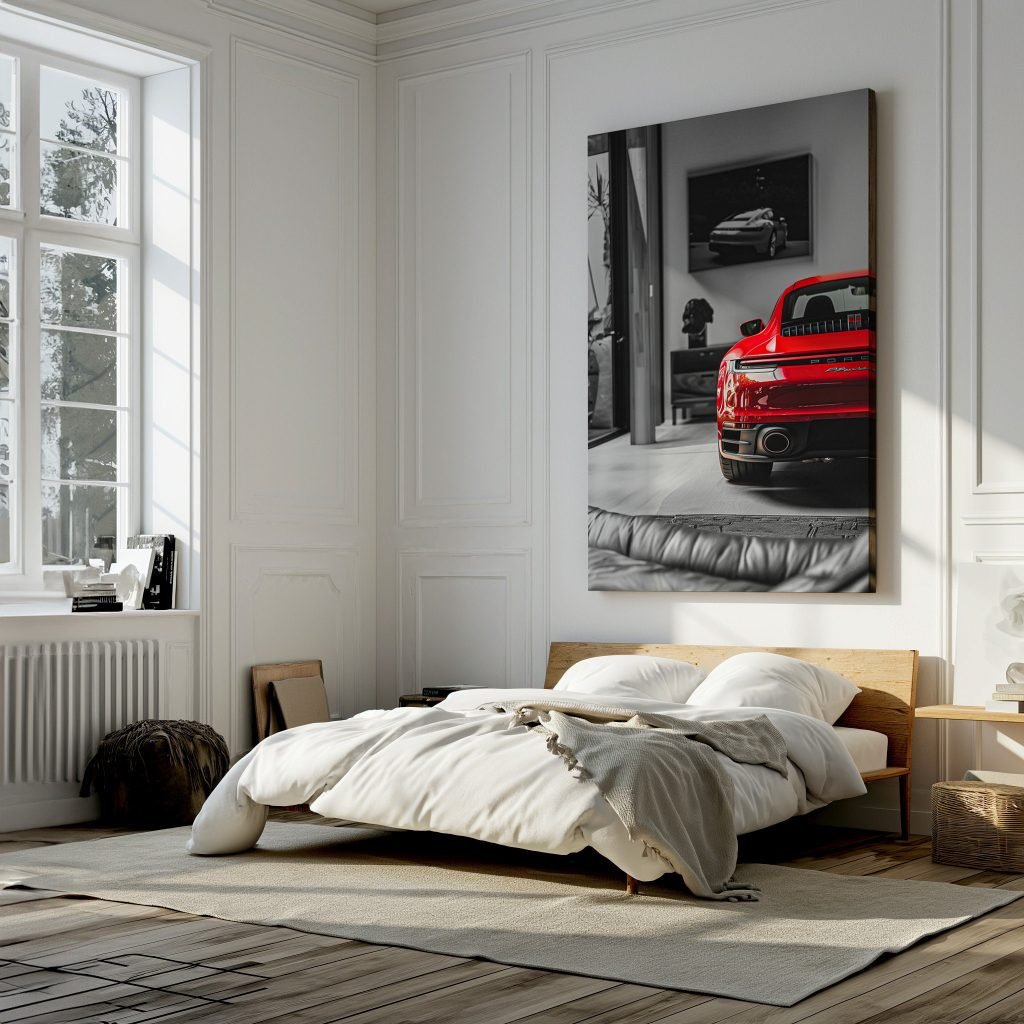 Red Porsche 911 Racing Car Poster or Canvas Print for Living Room - Car fans Wall Art gift idea - Image 8