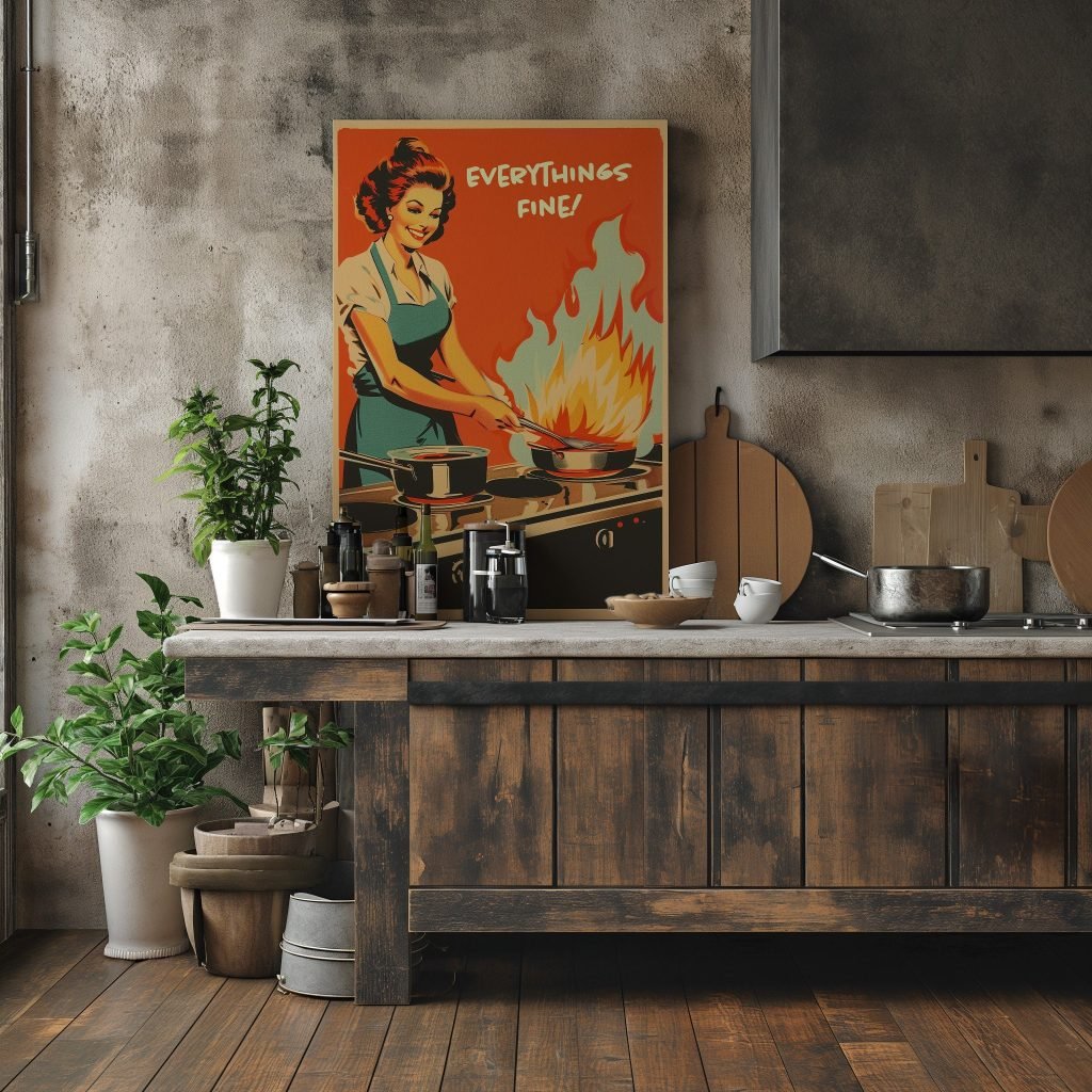 Retro Kitchen Canvas Print for Mom - Funny Kitchen qoute of Grandma - Cooking Wall Art gift idea for wife - Image 8