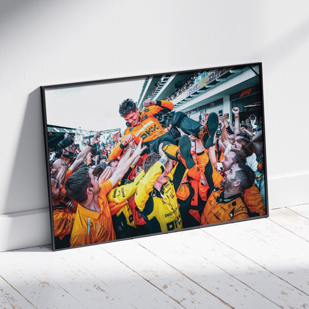 Lando Norris Miami GP poster, Mclaren F1 race win, Formula 1 Canvas Wall art, Gift idea for F1 fans - Image 5
