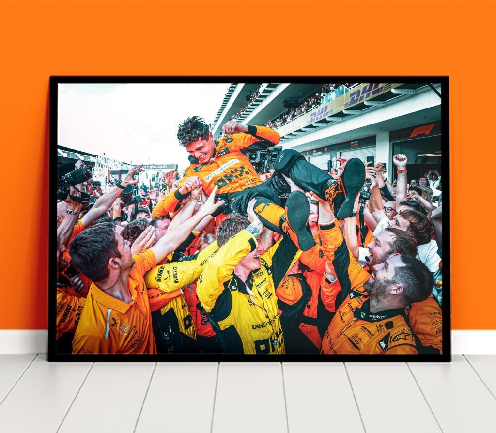 Lando Norris Miami GP poster, Mclaren F1 race win, Formula 1 Canvas Wall art, Gift idea for F1 fans - Image 7