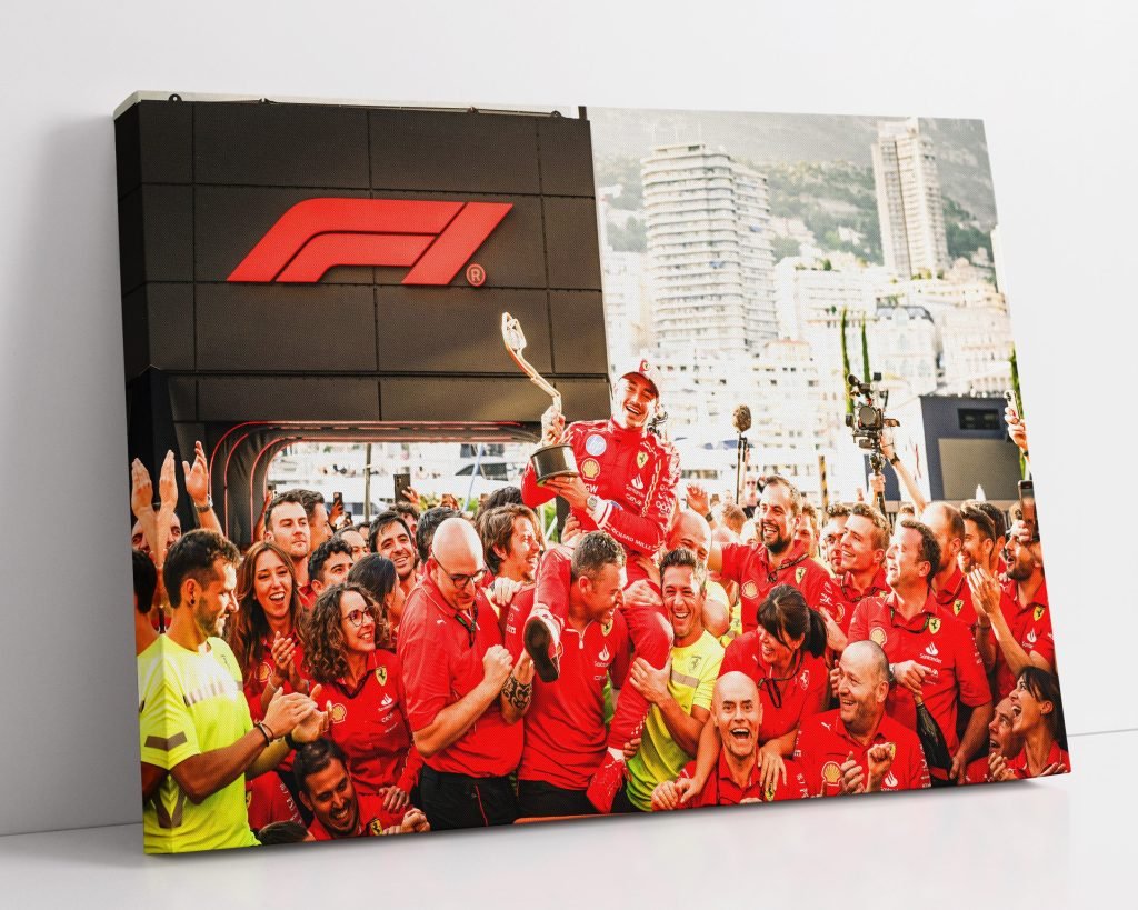 Charles Leclerc Ferrari F1 Monaco Formula 1 GP Win Poster Print or Canvas Wall Art, Motorsport Decor Gift - Image 5