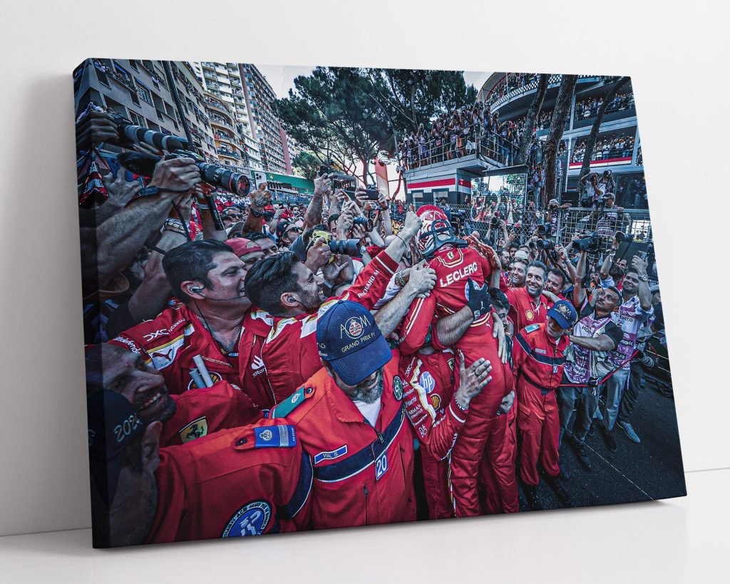 Charles Leclerc Ferrari F1 Monaco GP Win Poster Print or Canvas Wall Art, Formula 1 Decor, Gift for Motorsport fans - Image 5