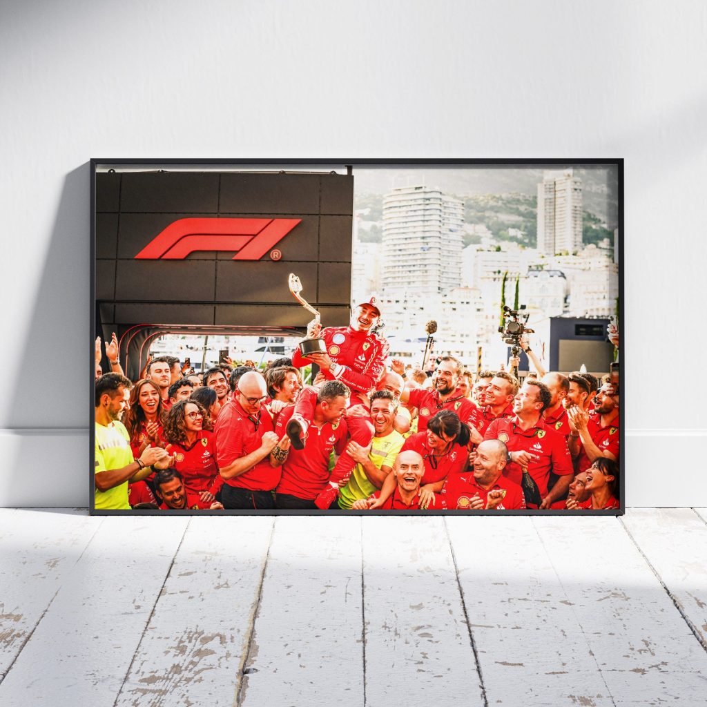 Charles Leclerc Ferrari F1 Monaco Formula 1 GP Win Poster Print or Canvas Wall Art, Motorsport Decor Gift - Image 4