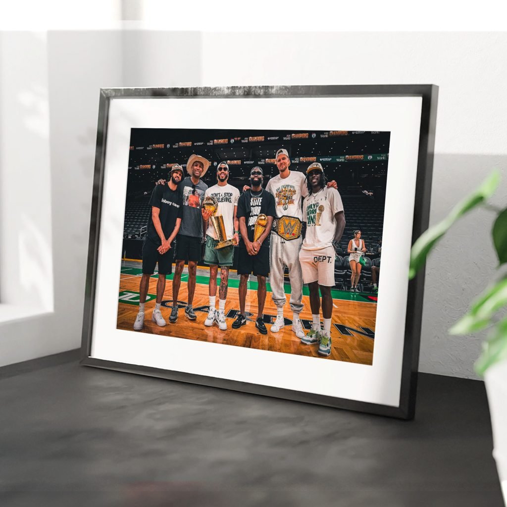 Boston Celtics 2024 Champions Poster Print, Tatum, Brown, Porzingis Canvas Wall Art - NBA Basketball gift idea - Image 4