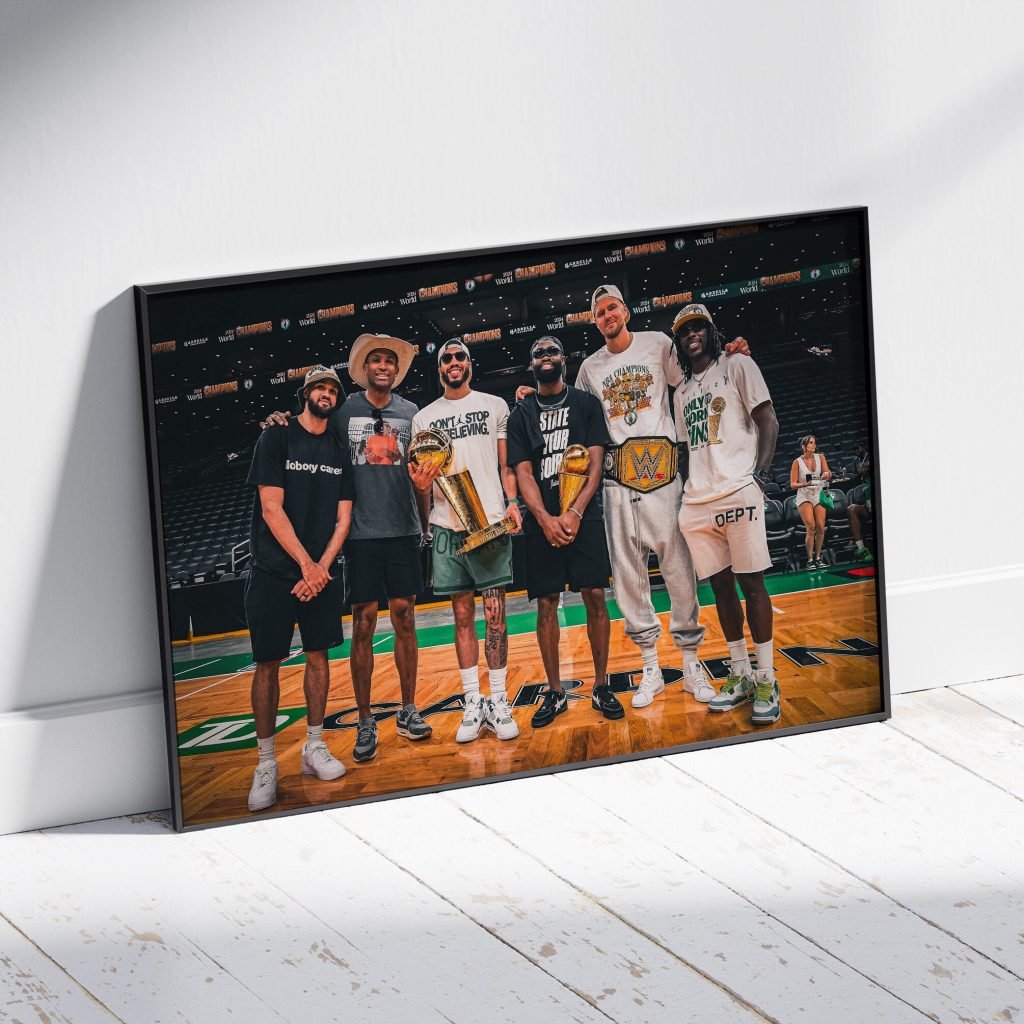 Boston Celtics 2024 Champions Poster Print, Tatum, Brown, Porzingis Canvas Wall Art - NBA Basketball gift idea - Image 8