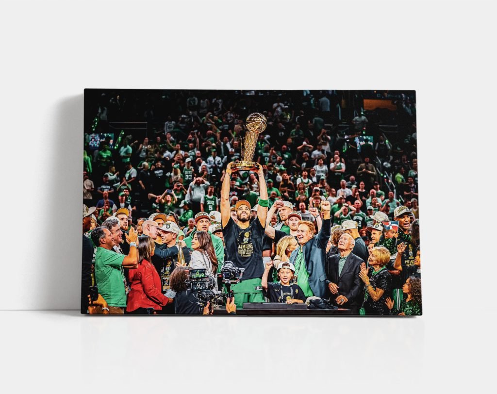 Boston Celtics NBA champions 2024 poster print, Jayson Tatum, Brown, Kristaps Porzingis NBA basketball Canvas Wall Art - Image 8