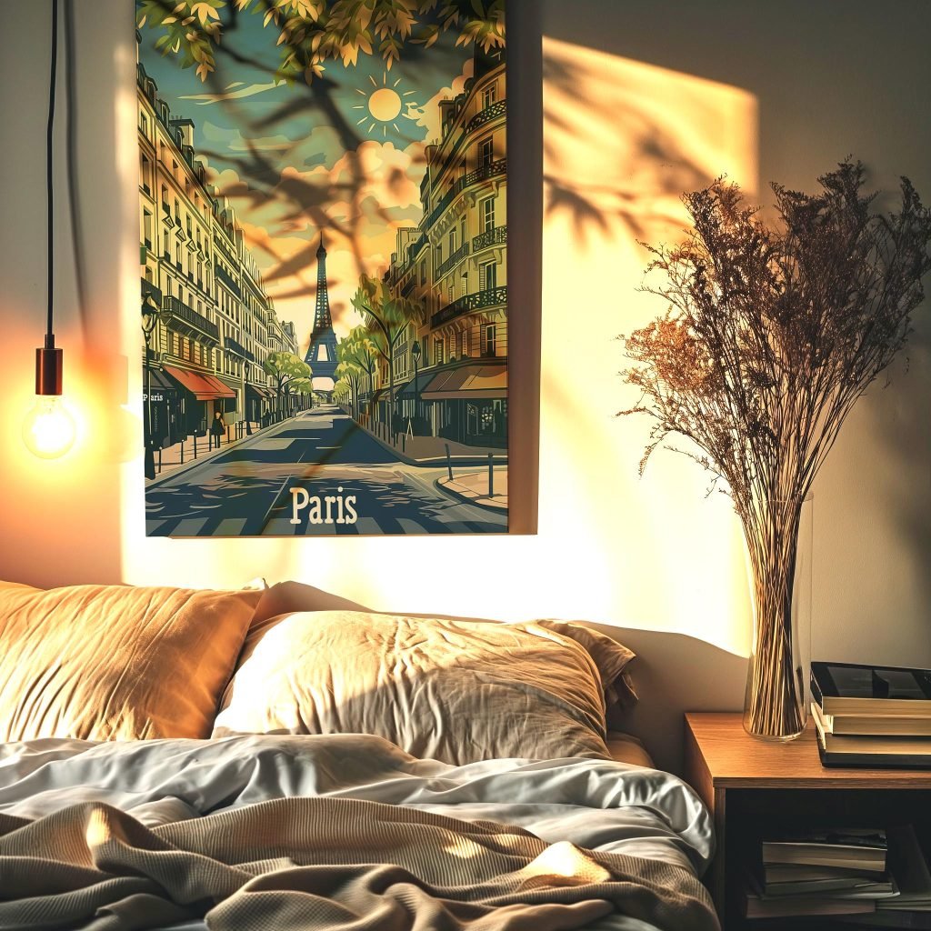 Paris, France Eiffel Tower Canvas Wall Art Print, Paris Skyline Decor for Home, Unique Gifts for Travel Enthusiasts - Image 5