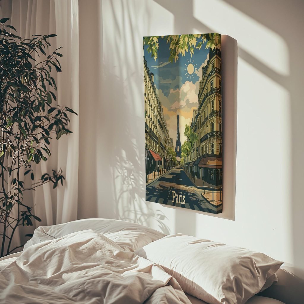 Paris, France Eiffel Tower Canvas Wall Art Print, Paris Skyline Decor for Home, Unique Gifts for Travel Enthusiasts - Image 6