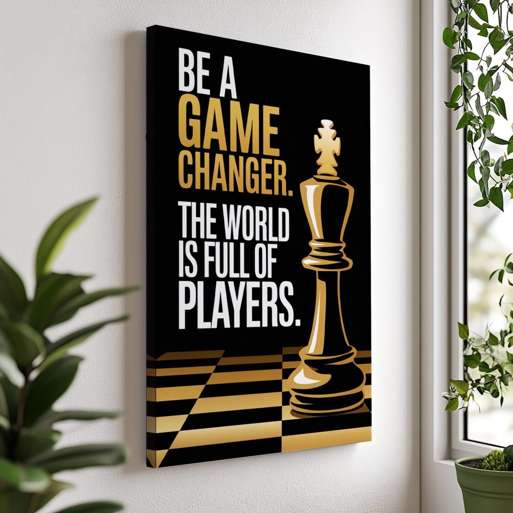 Game Changer Motivational Wall Art Canvas - Inspirational Quote for Home office, Entrepreneur - Image 3