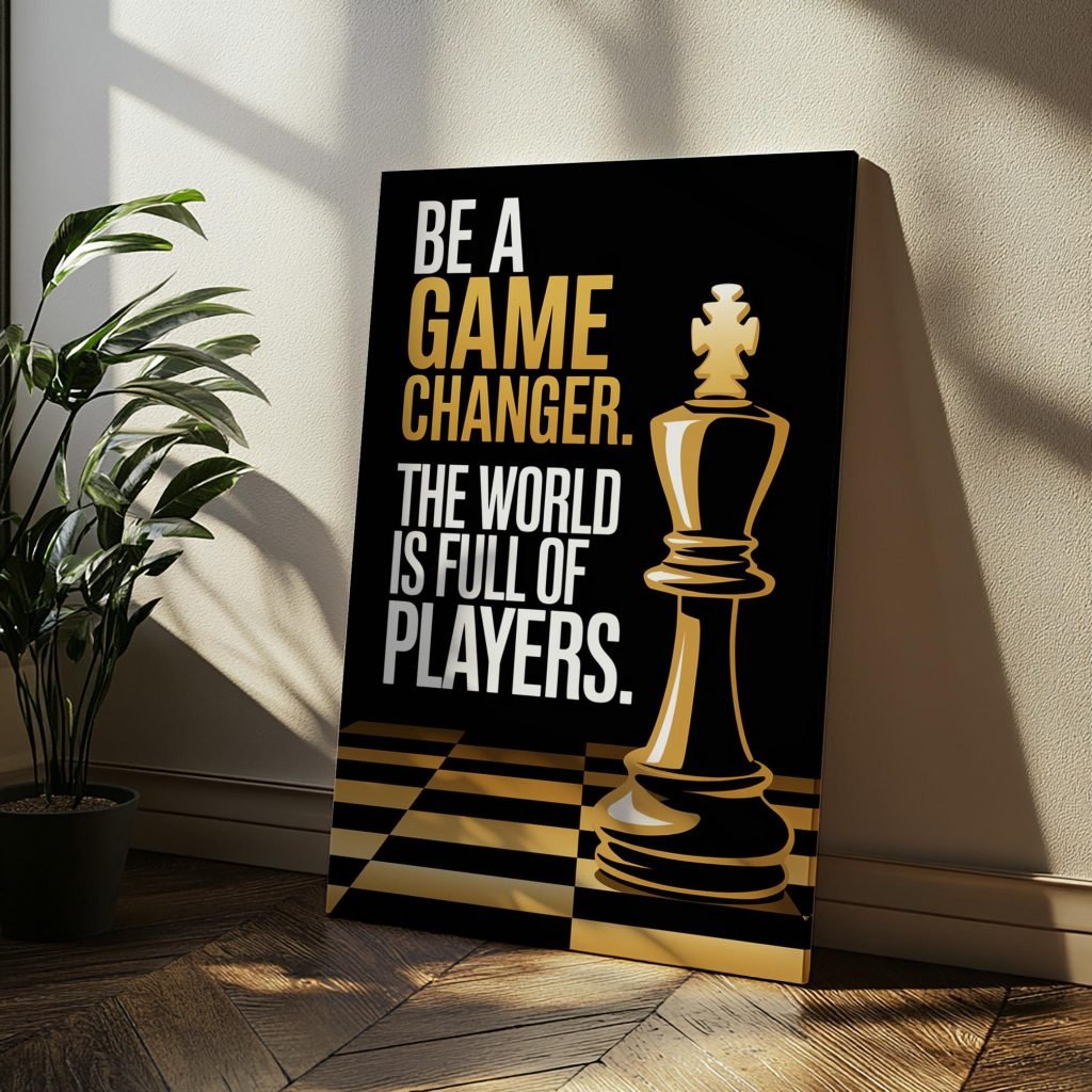Game Changer Motivational Wall Art Canvas - Inspirational Quote for Home office, Entrepreneur - Image 4