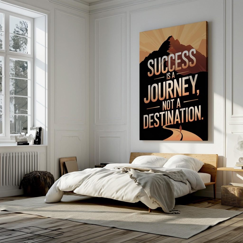 Success is a Journey, Not a Destination - Motivational Wall Art Canvas for Office, Home, or Gym, Inspirational Quote for Entreprene - Image 7