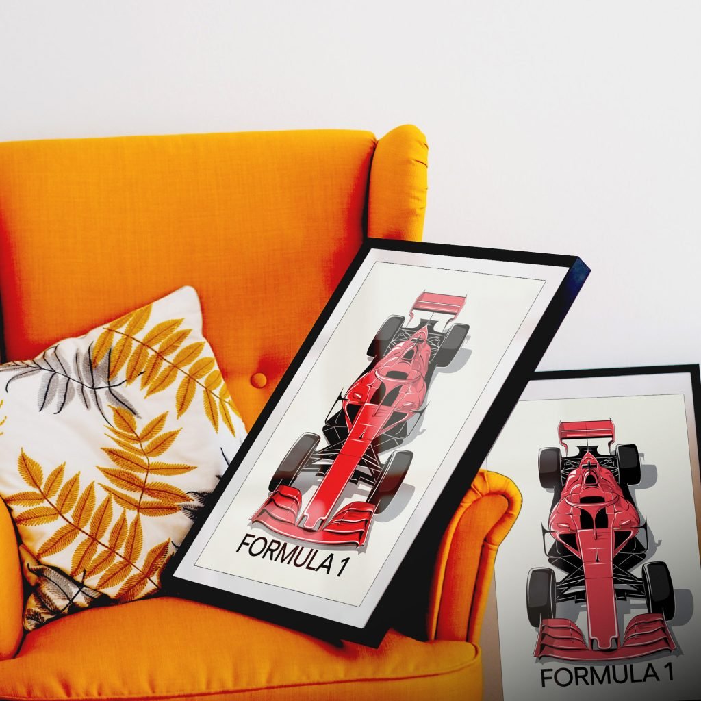 Formula 1 Car Poster Print, Race Car Canvas Wall Art, Motorsport Decor for Living Room - Image 5