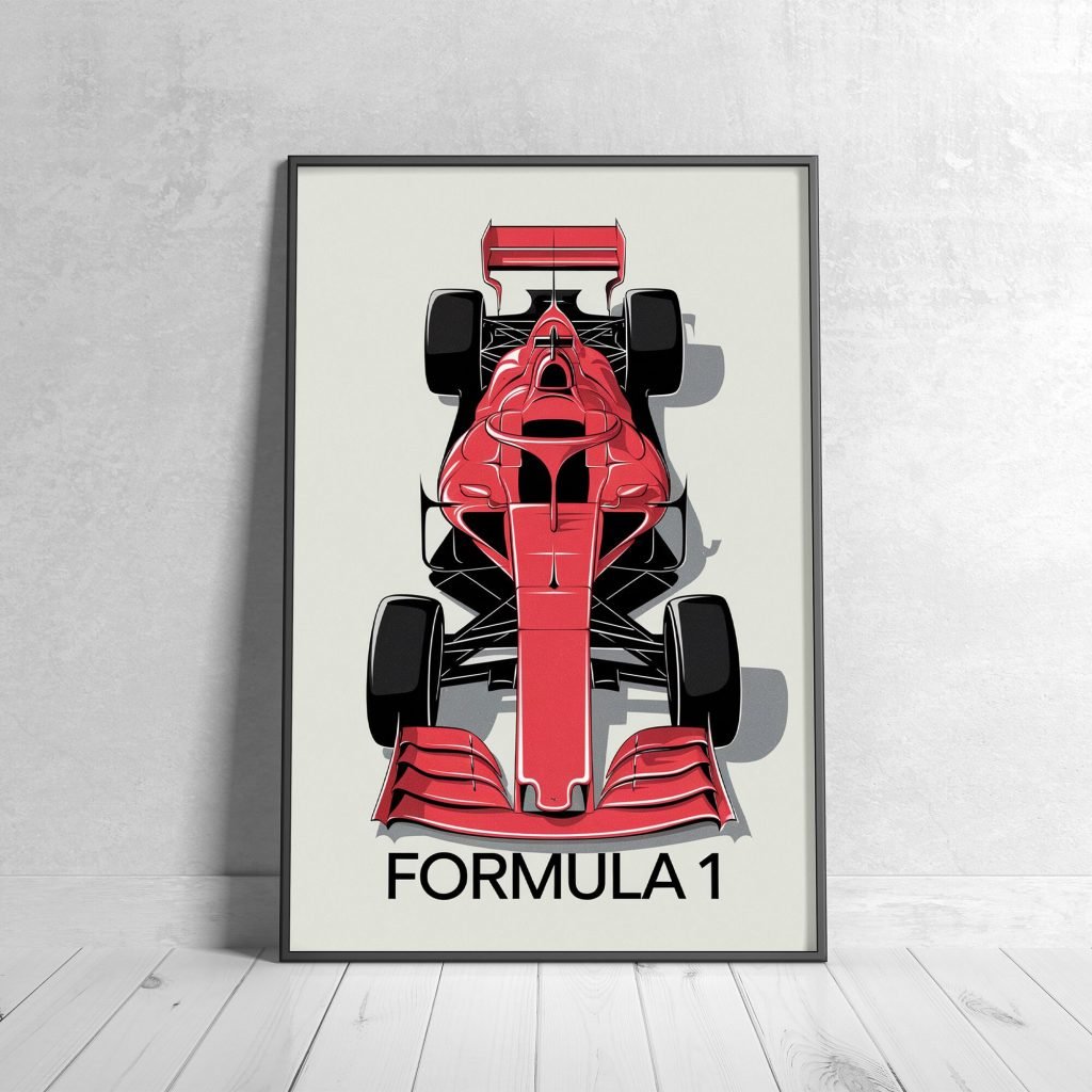 Formula 1 Car Poster Print, Race Car Canvas Wall Art, Motorsport Decor for Living Room - Image 6