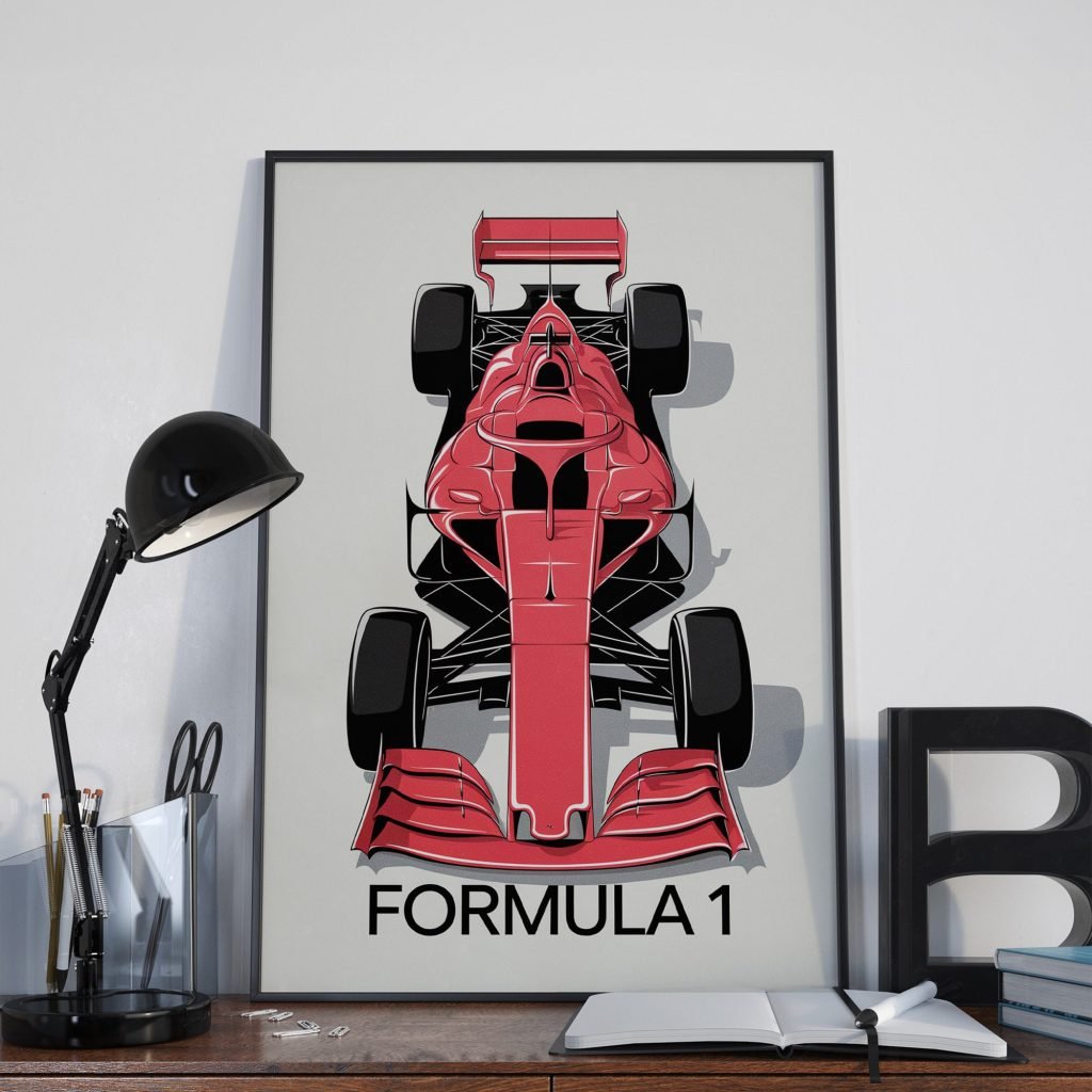 Formula 1 Car Poster Print, Race Car Canvas Wall Art, Motorsport Decor for Living Room - Image 8